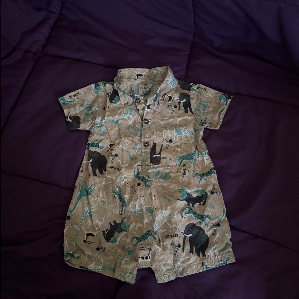 Animal Print Baby Romper